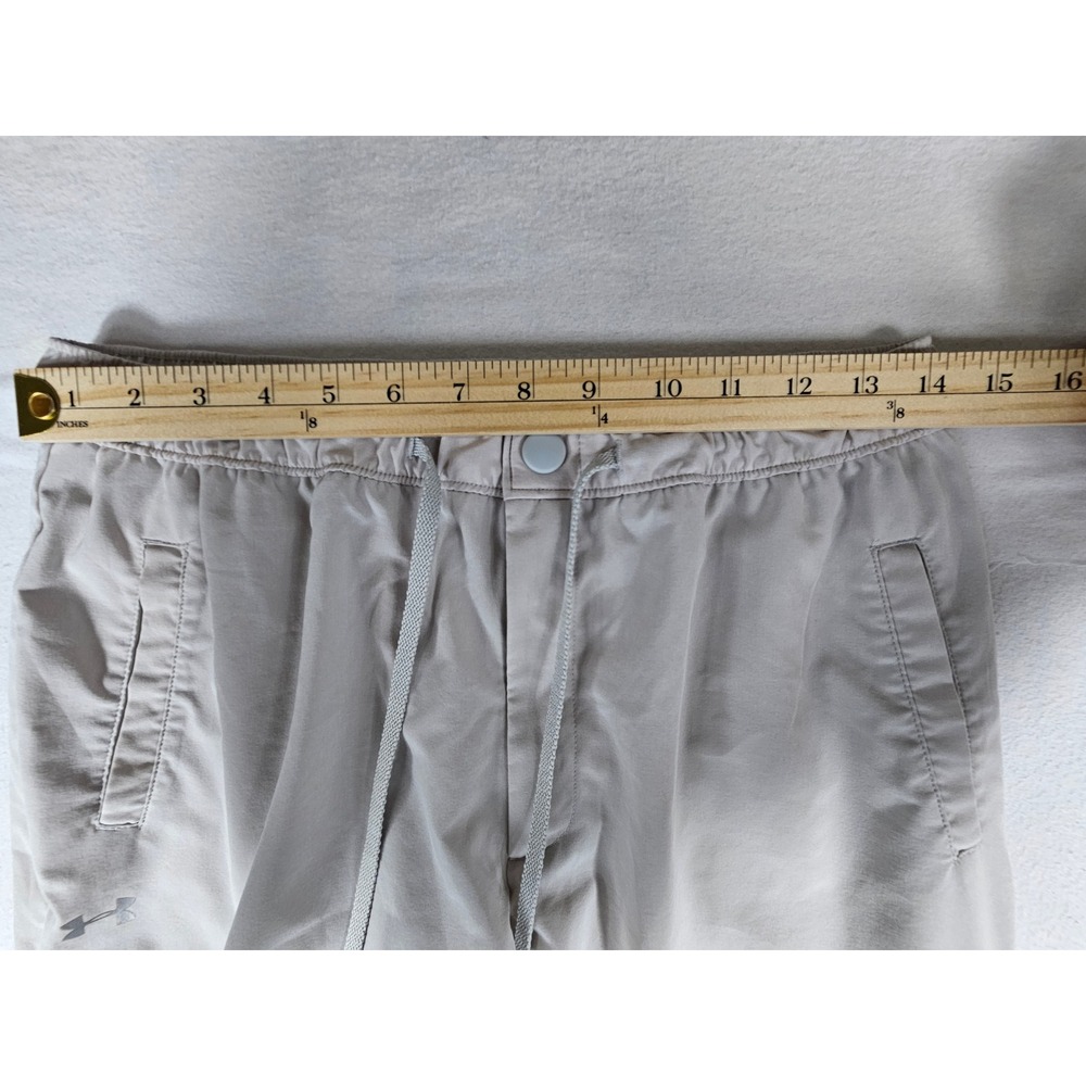 Under Armour Mens Gray Elastic Waist Drawstring Tapered Jogger Pants‎ Size 28x29 - Picture 2 of 8
